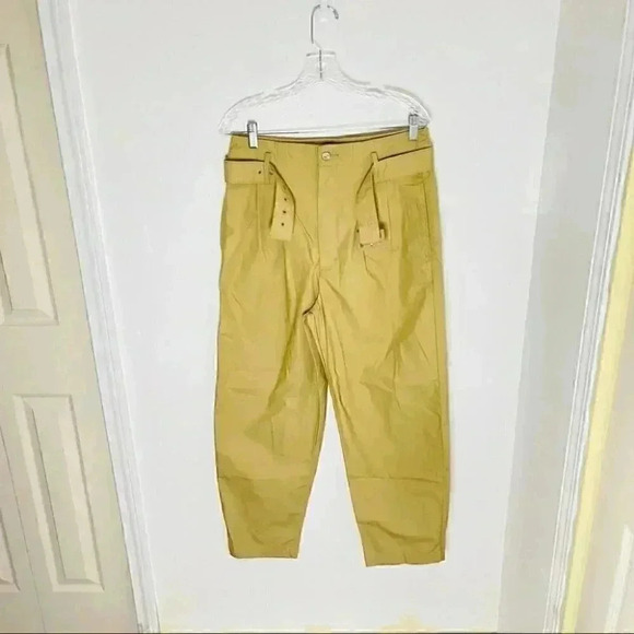 NWOT Levi's Tailor High Loose Taper Pants in Incense Brown Belted Paperbag - Picture 2 of 7